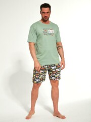 Pánské pyžamo Cornette Camper 326/123, krátké, zelené