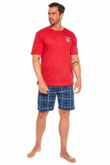 Pánské pyžamo Cornette 326/184 krátké, červené