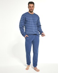 Pánské pyžamo Cornette Loose 117/207, dlouhé, modré