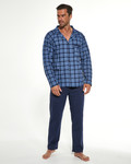 Cornette 114/48 - Pánské pyžamo, modré, dlouhé