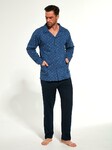 Pánské pyžamo Cornette 114/54, dlouhé, modré
