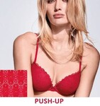 Dámská podprsenka Lormar 10900 Push up - ROSSO